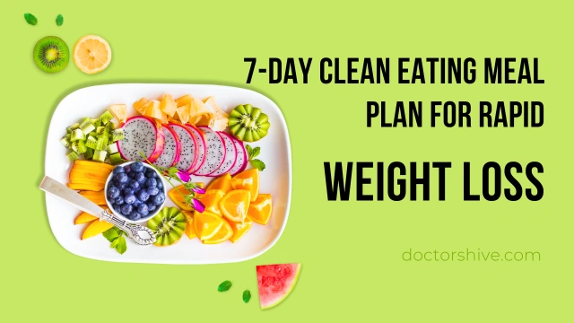 Fresh and colorful ingredients representing a clean eating meal plan for rapid weight loss